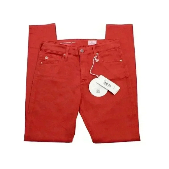 NWT AG Jeans Adriano Goldschmied Farrah Skinny Ankle High Rise Rust Soft Stretch - Picture 1 of 9